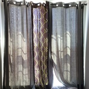(5) Martha Window Grommet Curtain panels